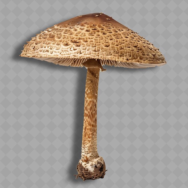 PSD png shiitake funghi funghi ombrello a forma da marrone abbronzato a marrone scuro c isolato verdure pulite e fresche