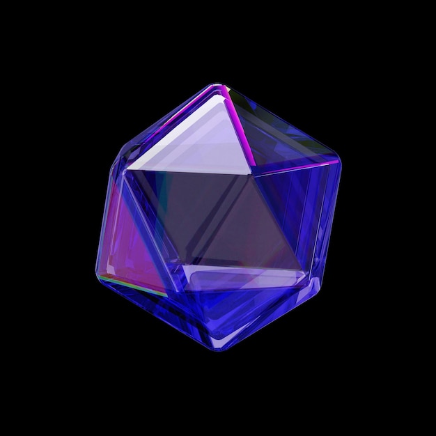PNG-sjabloon met abstracte 3D-geometrie