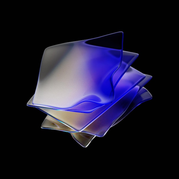 PNG-sjabloon met een unieke 3D-gradiëntglasvorm
