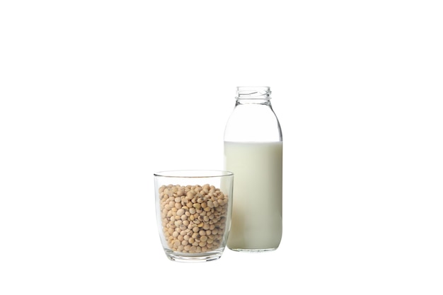 png soy and milk isolated on white background