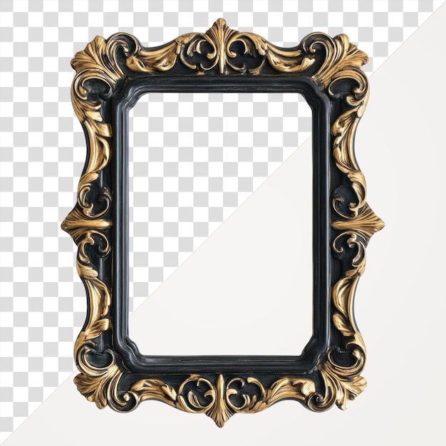 PNG Squart Victoria black and gold frame vintage classic photo photography