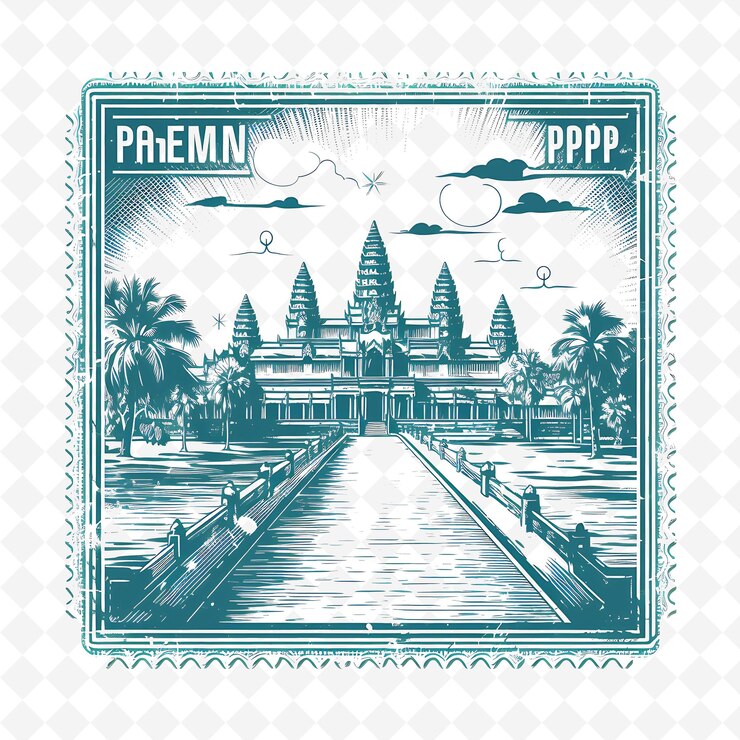 PSD png 郵票設計引人注目的城市郵票,記錄全球的偉大