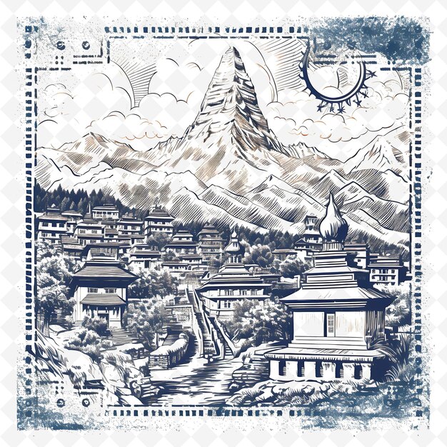 PSD png stamp designs captivating city stamps that chronicle global grandeur