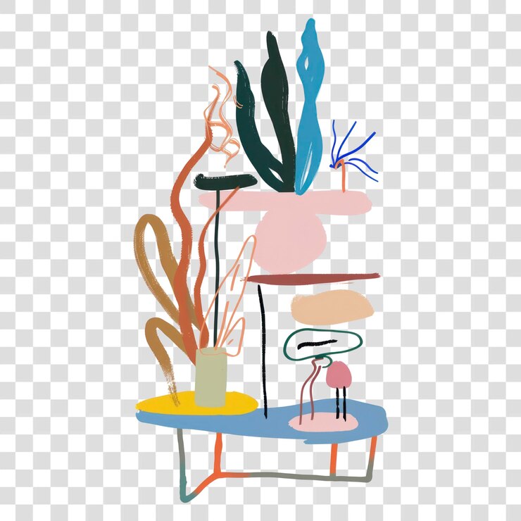 PSD png stand illustration art contemporary