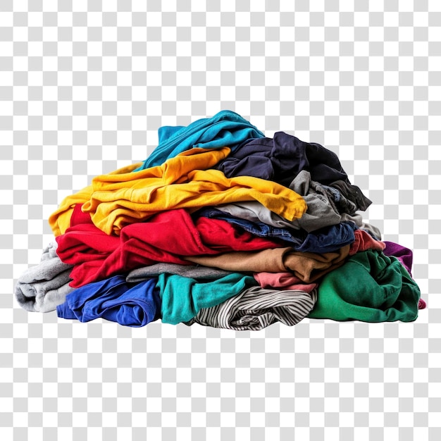 PNG Stapel van kleding wasserette collectie assortiment