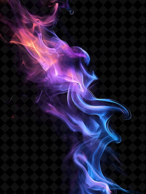 PSD png stealthy creeping fire with slow moving blue and purple flam neon texture effect y2k collection