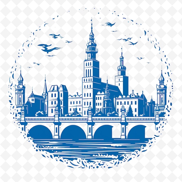 PNG-stempel Boeiende stadsstempels die de wereldgrootheid beschrijven