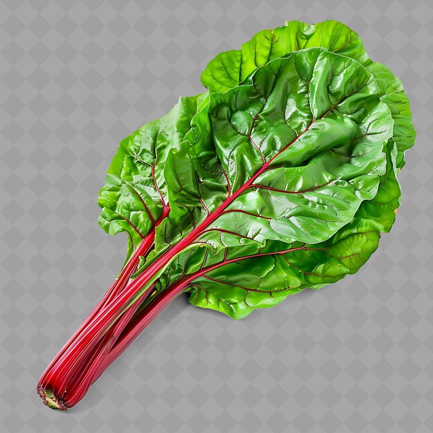 PSD png swiss chard vegetable leafy large leaves characterized by it isolated fresh vegetables