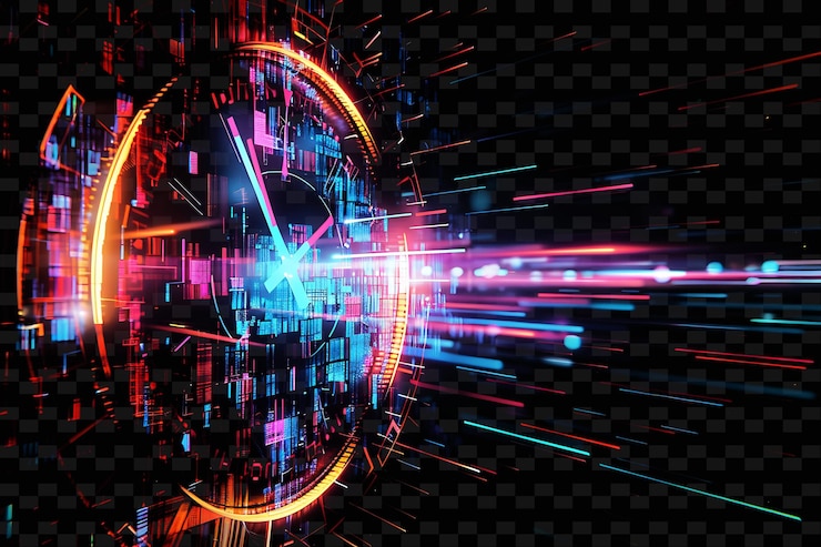 PSD png time displacement glitch with repeated frames motion blur an illustration texture background