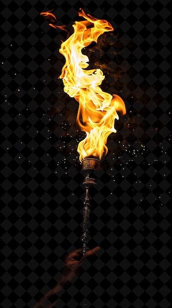 png torchlight fire with handheld and portable flames creating a neon texture effect y2k collection