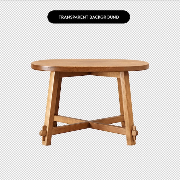 PNG-træbordplade til sofa: Høj kvalitet. Træ-sofabord med transparent baggrund til mockups
