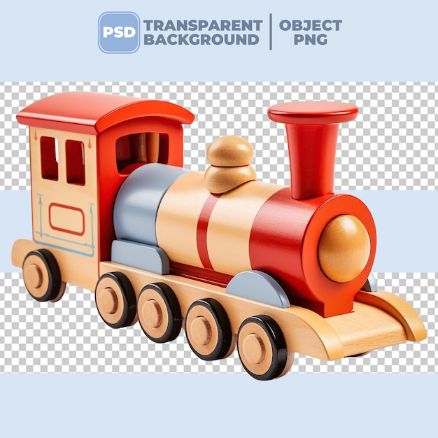 PSD png train toy transparent background psd