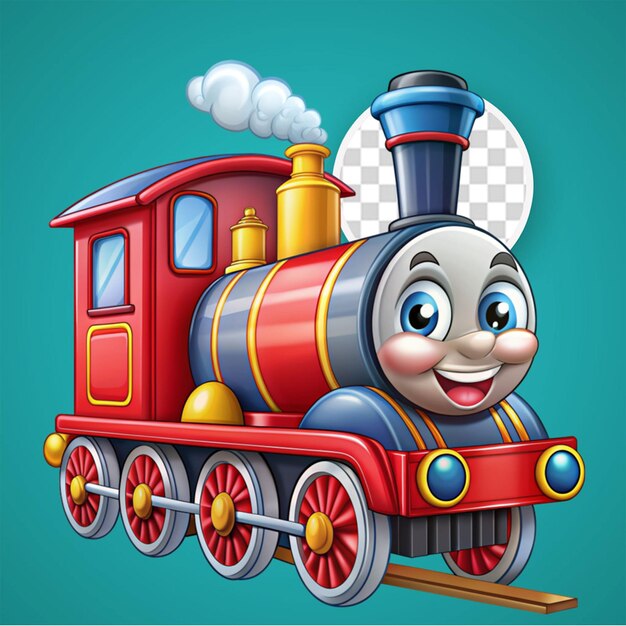 PSD png train toy transparent background psd