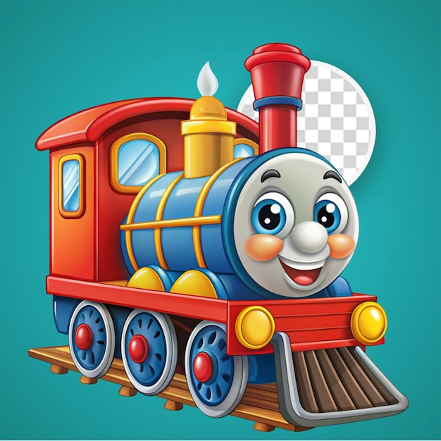 PSD png train toy transparent background psd