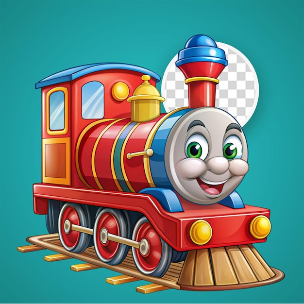 PSD png train toy transparent background psd