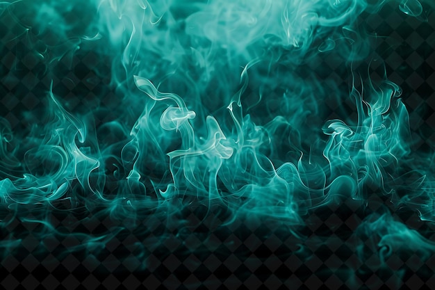 PSD png underwater fire with blue and green flames creating a surrea neon texture effect y2k collection