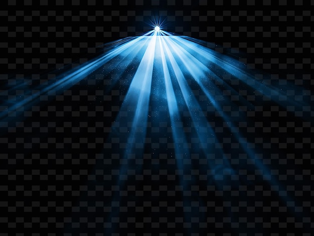 Png uplit light rays con luce brillante e colore blu drammatico l neon trasparente y2k collezioni