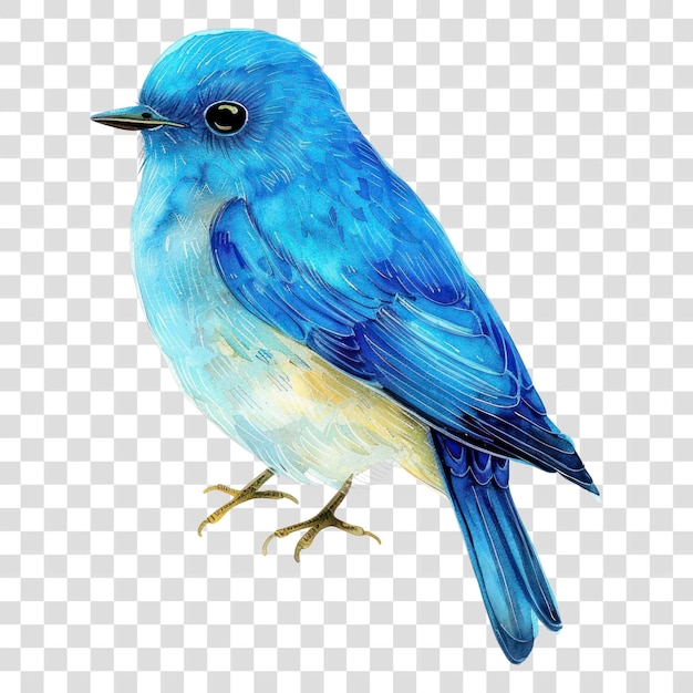 PNG Vibrant blue bird illustration art