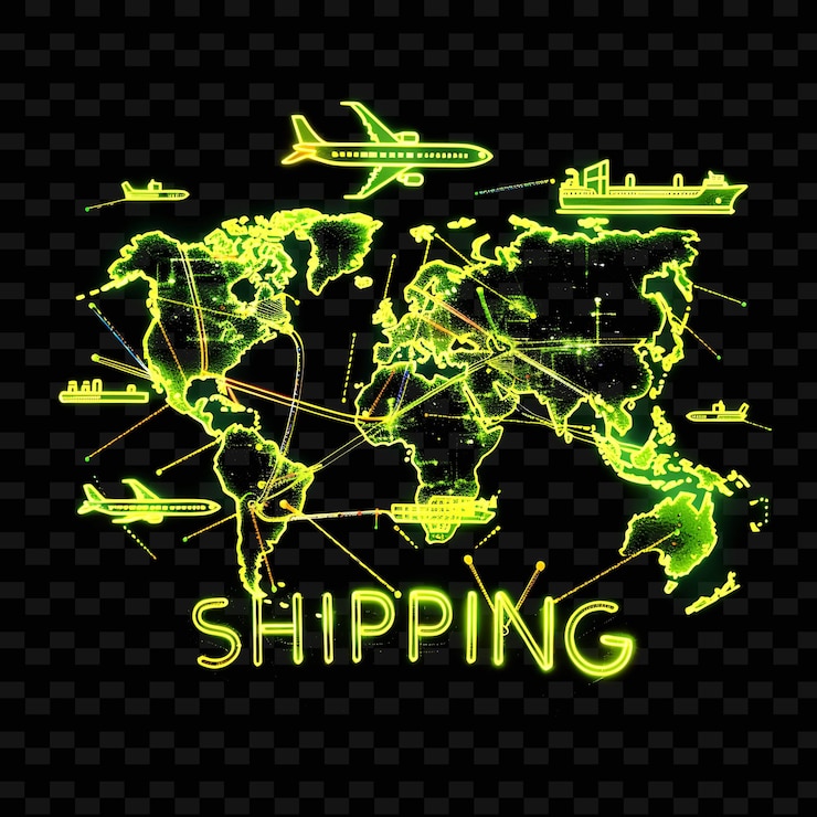 PSD png vibrant neon chartreuse free shipping text with a global int unique decoration idea