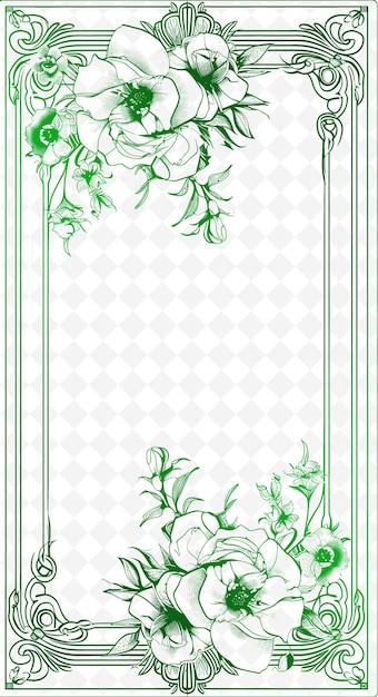 Png Vintage Postcard Design With Ornate Frame Style Design Decor Outline Arts Scribble Decorative