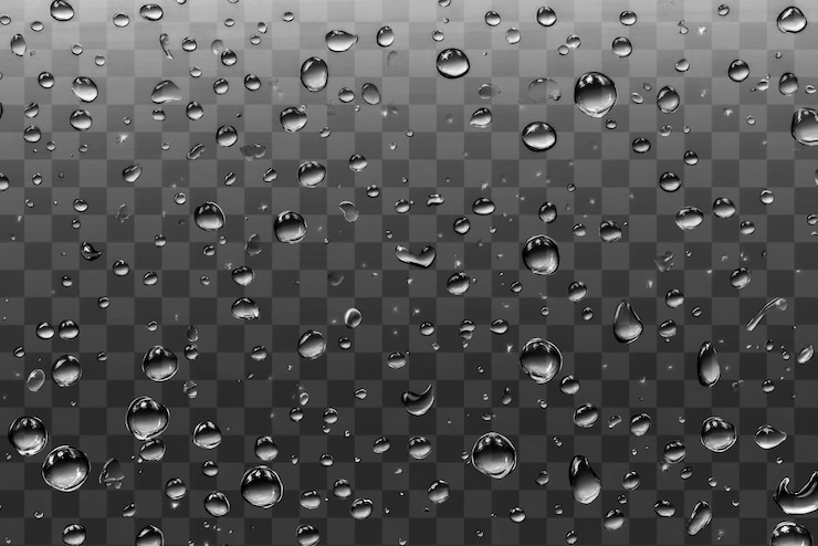 PSD png water droplets on a transparent glass surface water drops water droplets
