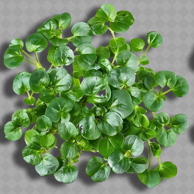 PSD png watercress leafy vegetable small leaves characterized by its isolated clean and fresh vegetable