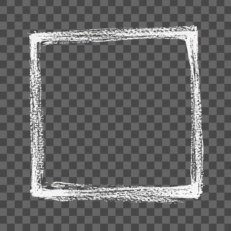 PSD png 白い正方形のイラスト 背景はミニマリスト