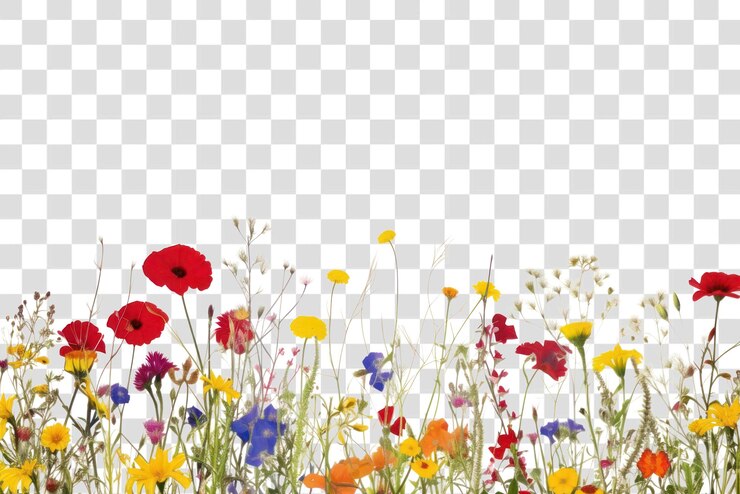 PSD png wilde bloemen tropische asteraceae graslanden buiten