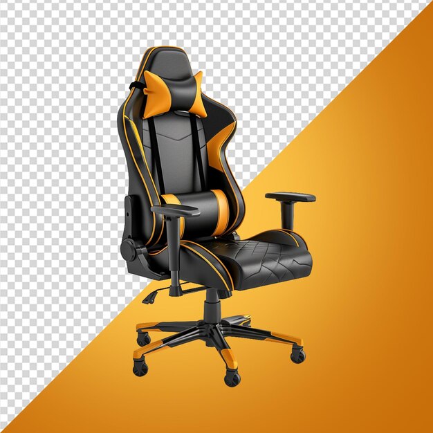 PSD png yellow gaming chair