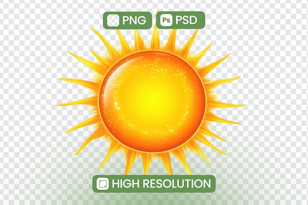 Pobierz HighResolution PNG i PSD Sun Images Jasne świecące słońce z promieniami Idealne dla letnich projektów i projektów graficznych Osiągając żywą i słoneczną estetykę