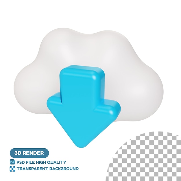 Pobierz Z Cloud 3d Illustration Icon