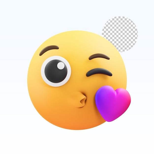 pocałunki emoji 3d ilustracja