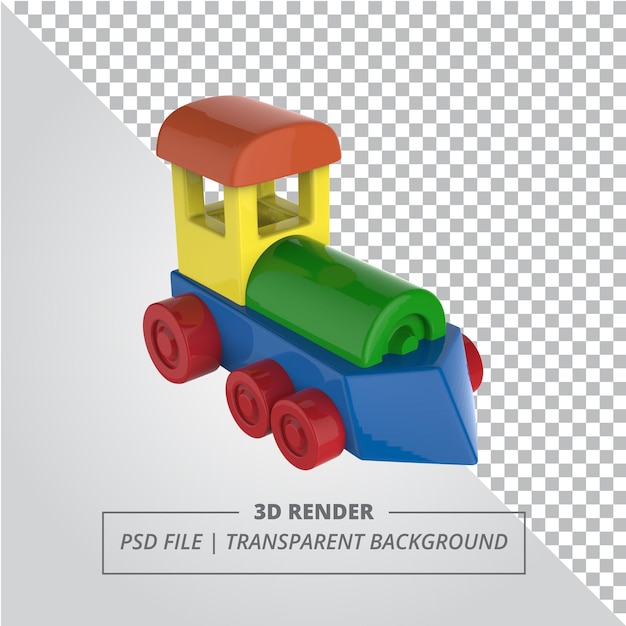 Pociągi Drewniane Zabawki 3d Render