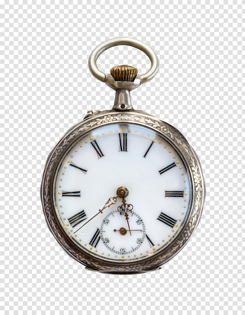 Pocket watch isolated on transparent background