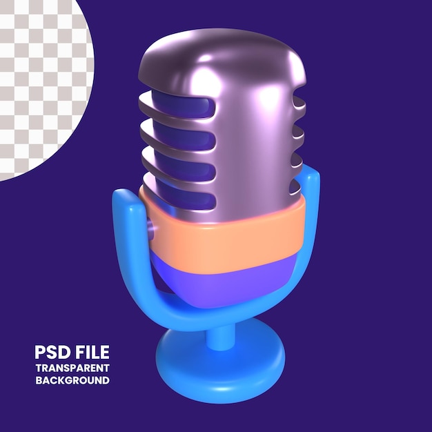 Podcast 3d illustration icon