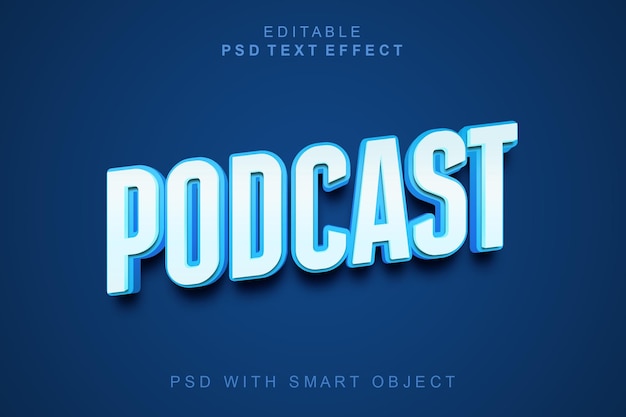 Podcast effetto testo 3d