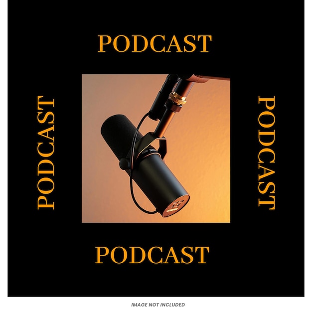 PSD podcast instagram post template psd design