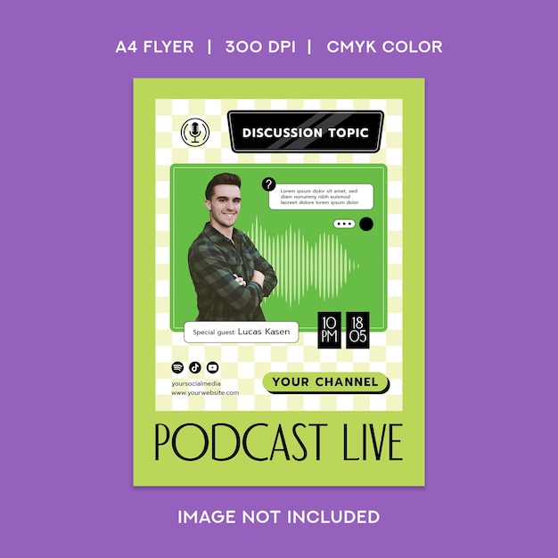 Podcast live flyer