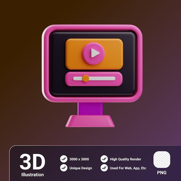 PSD podcast play 3d illustration