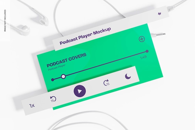 Podcast Player Mockup, Top View