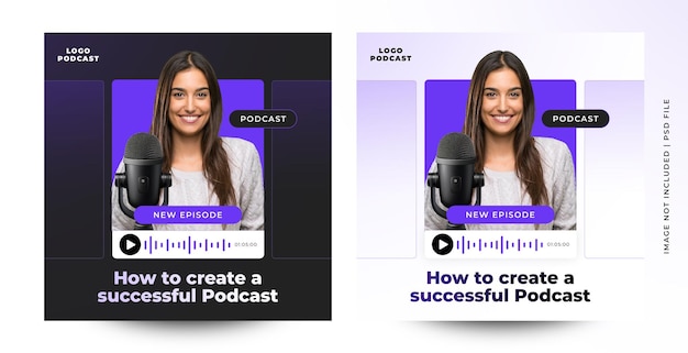 PSD ポッドキャスト投稿テンプレート