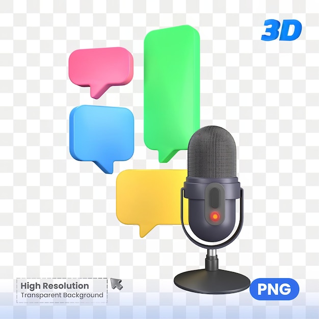 Podcast recording with microphone