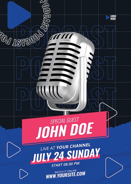 Podcast Session Flyer A4