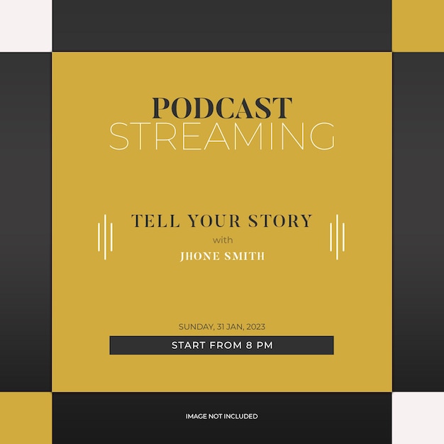 Podcast social media post template