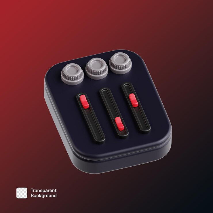 PSD podcast studio 3d icon png template