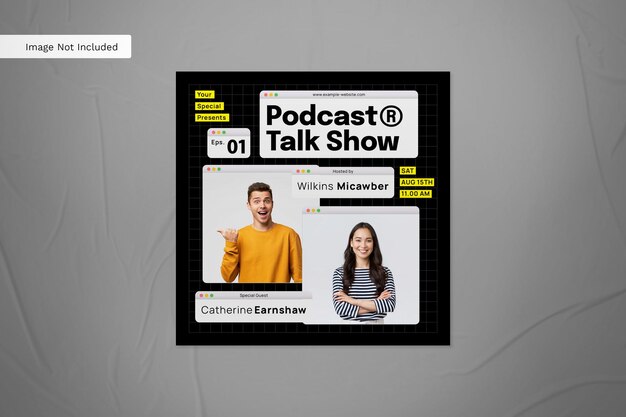 PSD podcast talk show instagram post