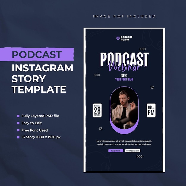 PSD podcast webinar instagram story post