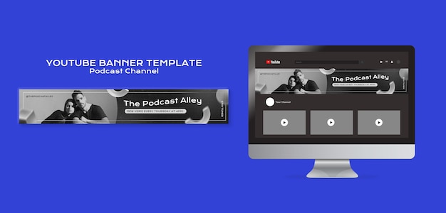 Podcast youtube banner template