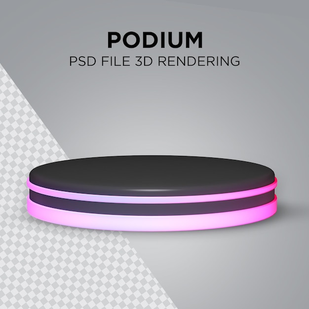 PSD display 3d del podio su sfondo trasparente rendering 3d della fase vuota premium