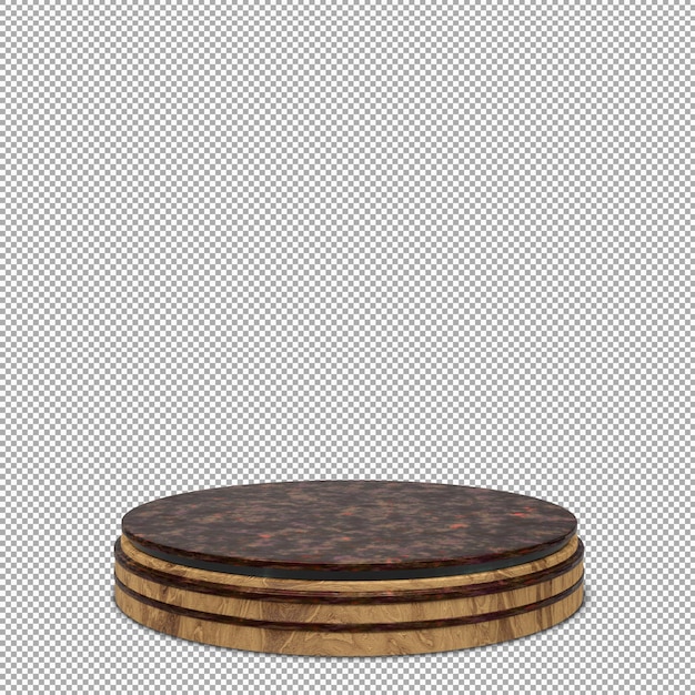 Podium 3d render with beautiful and elegant isolated